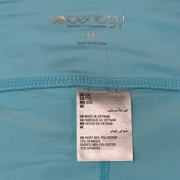 Ideology Blue Green Patterned Mini Skirt - Picture 3 of 4